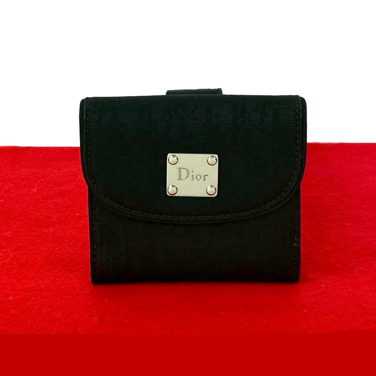 Christian Dior レッド 二つ折り財布 日本直送名牌中古包】Christian Dior クリスチャンディオール