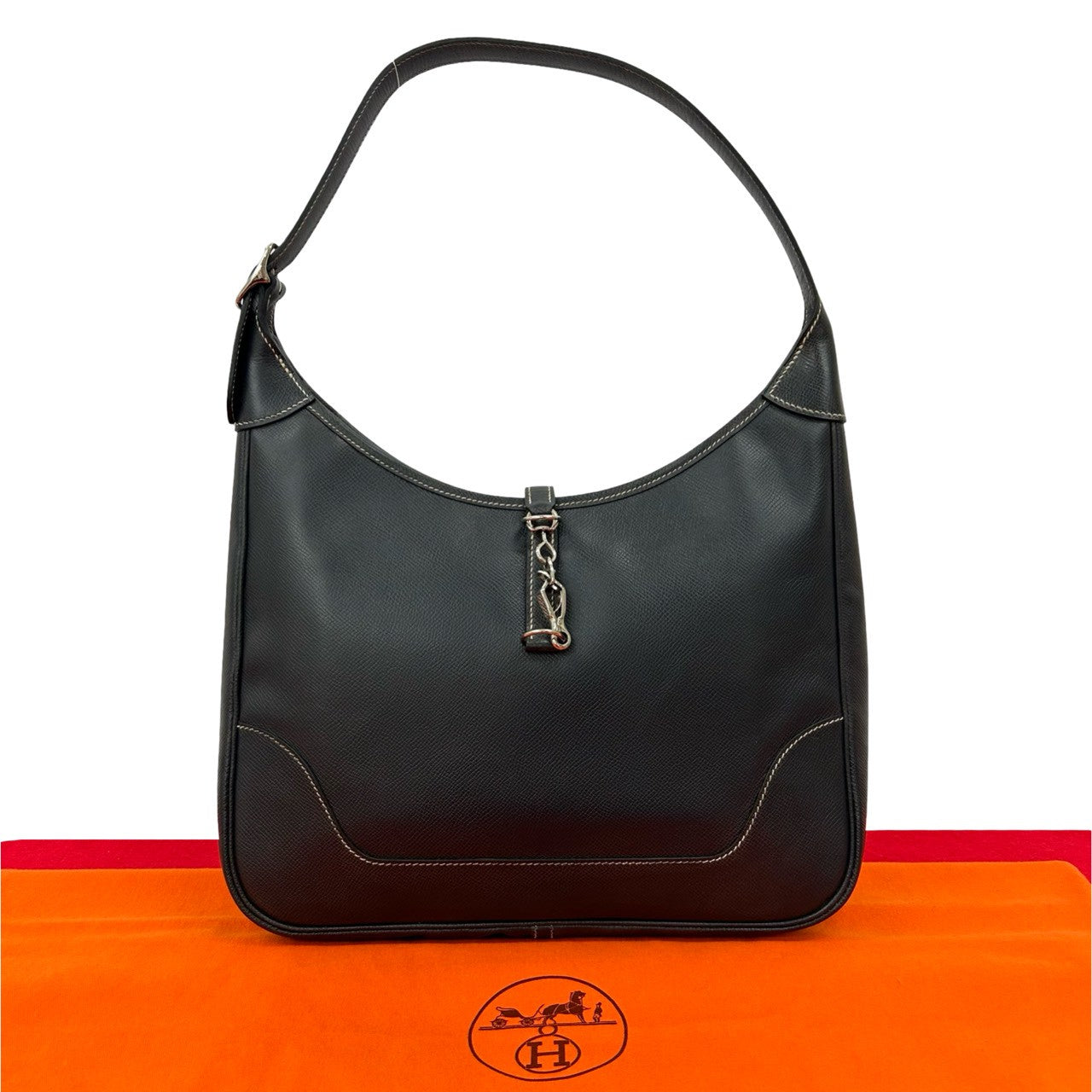 美品  エルメス トリム31 ショルダーバッグ ハンドバッグ レザー ◻︎F刻印 HERMES エルメス トリム 31 ショルダーバッグ – Trip
