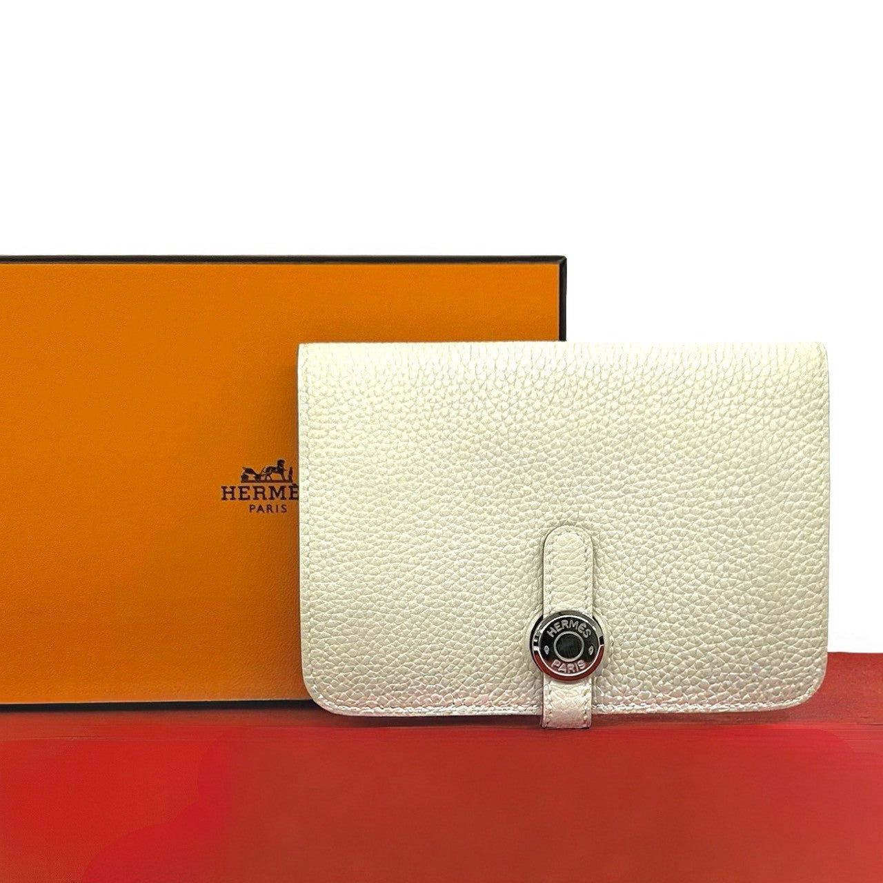 P*ん様 エルメスドゴンコンパクト トリヨンクレマンス トゥルティエールグレー HERMES エルメス ドゴン コンパクト 二つ折り財布 トリヨンクレマンス
