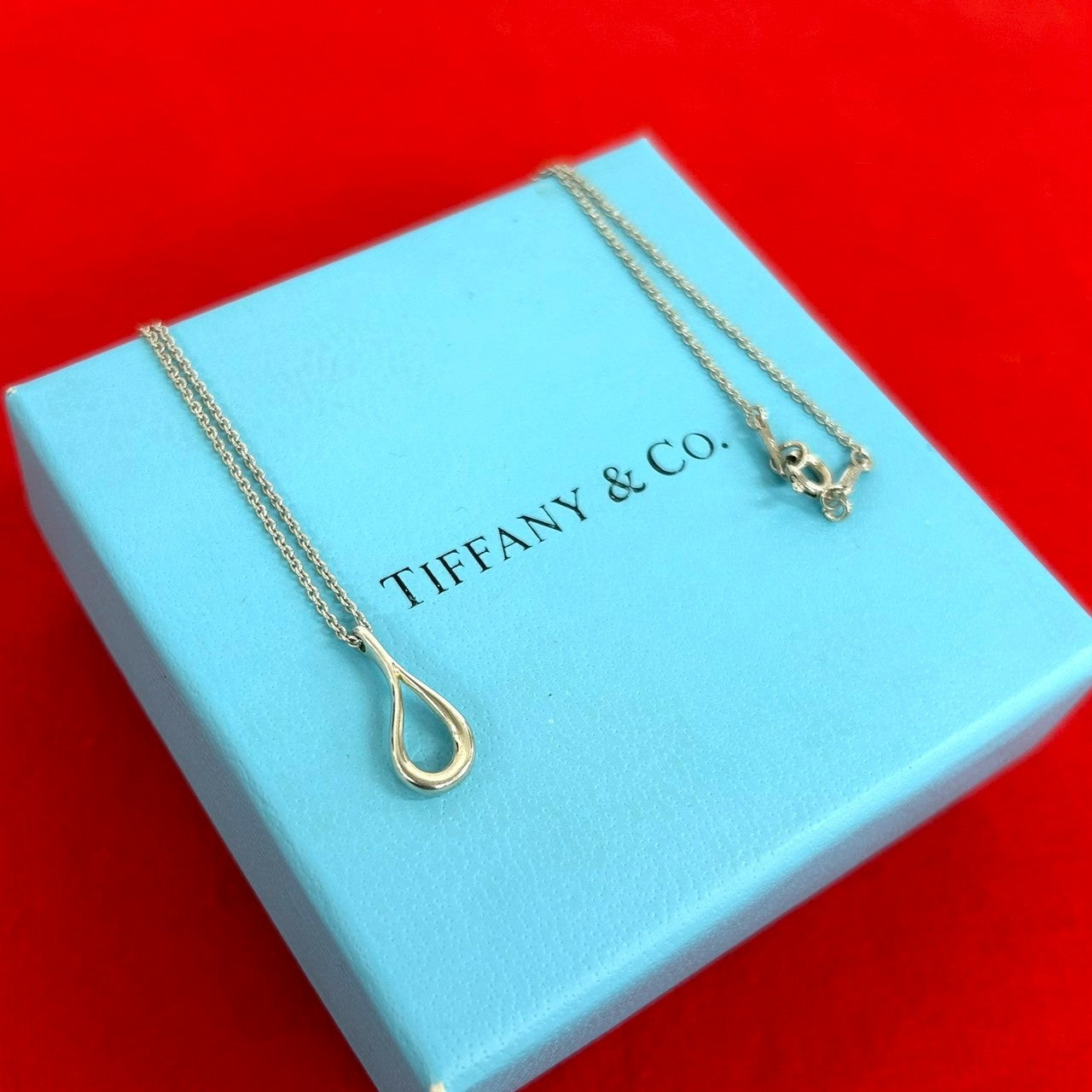 【最安値】Tiffany ネックレス TIFFANY&Co. ティファニー (Vintage) オープン ティアドロップ