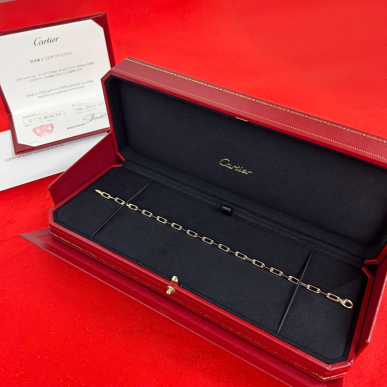 カルティエ　ブレスレット　箱 CARTIER カルティエ サントス ドゥ カルティエ ブレスレット K18 750PG