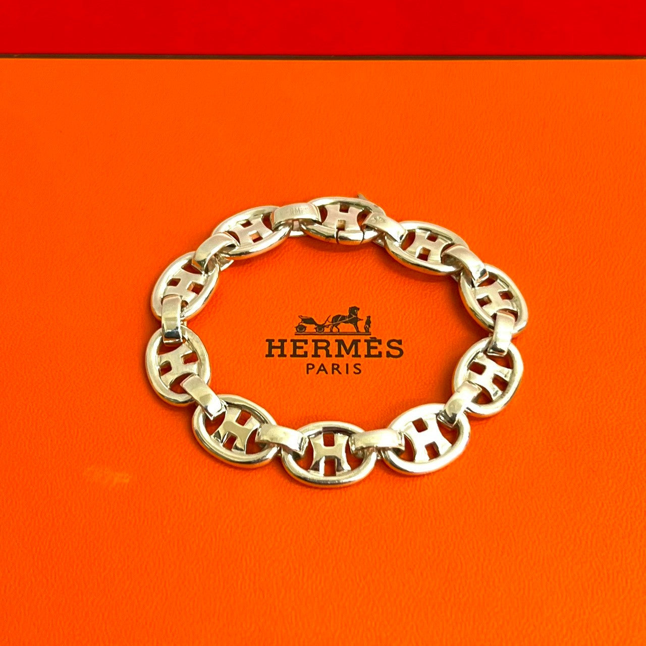エルメス　Hロゴ ヴィンテージブレスレット　シルバー925 HERMES エルメス Hロゴ ブレスレット – Trip