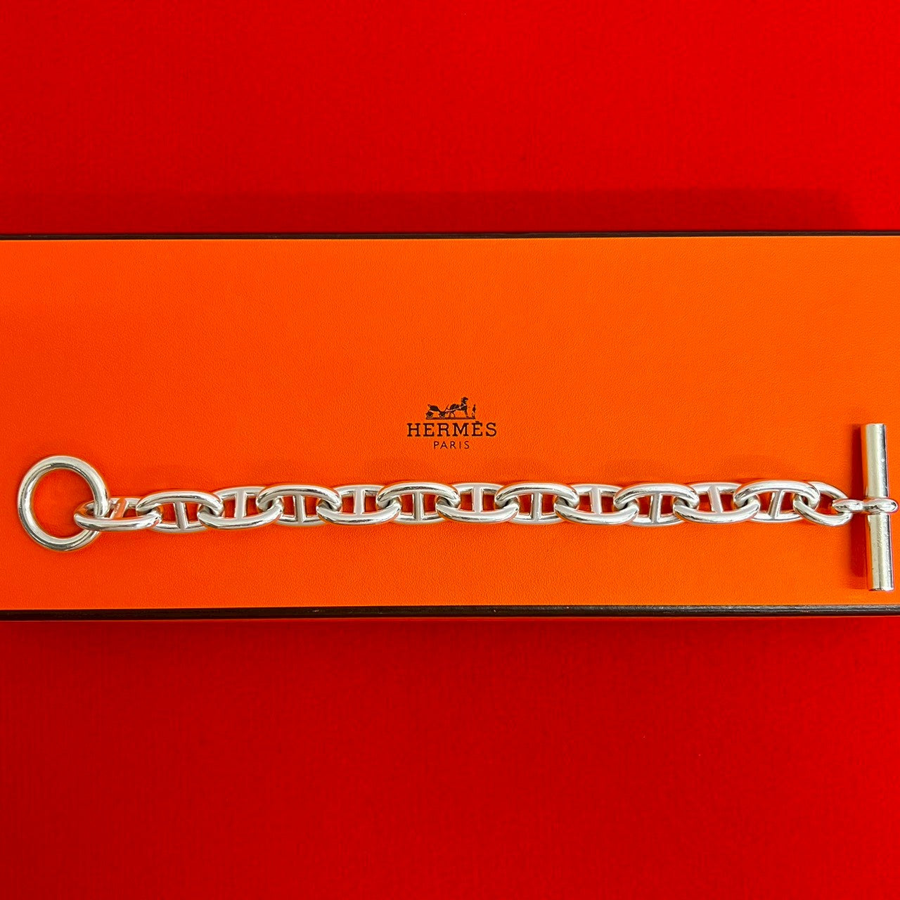 HERMES エルメス シェーヌダンクル TGM マルジェラ期 ブレスレット – Trip