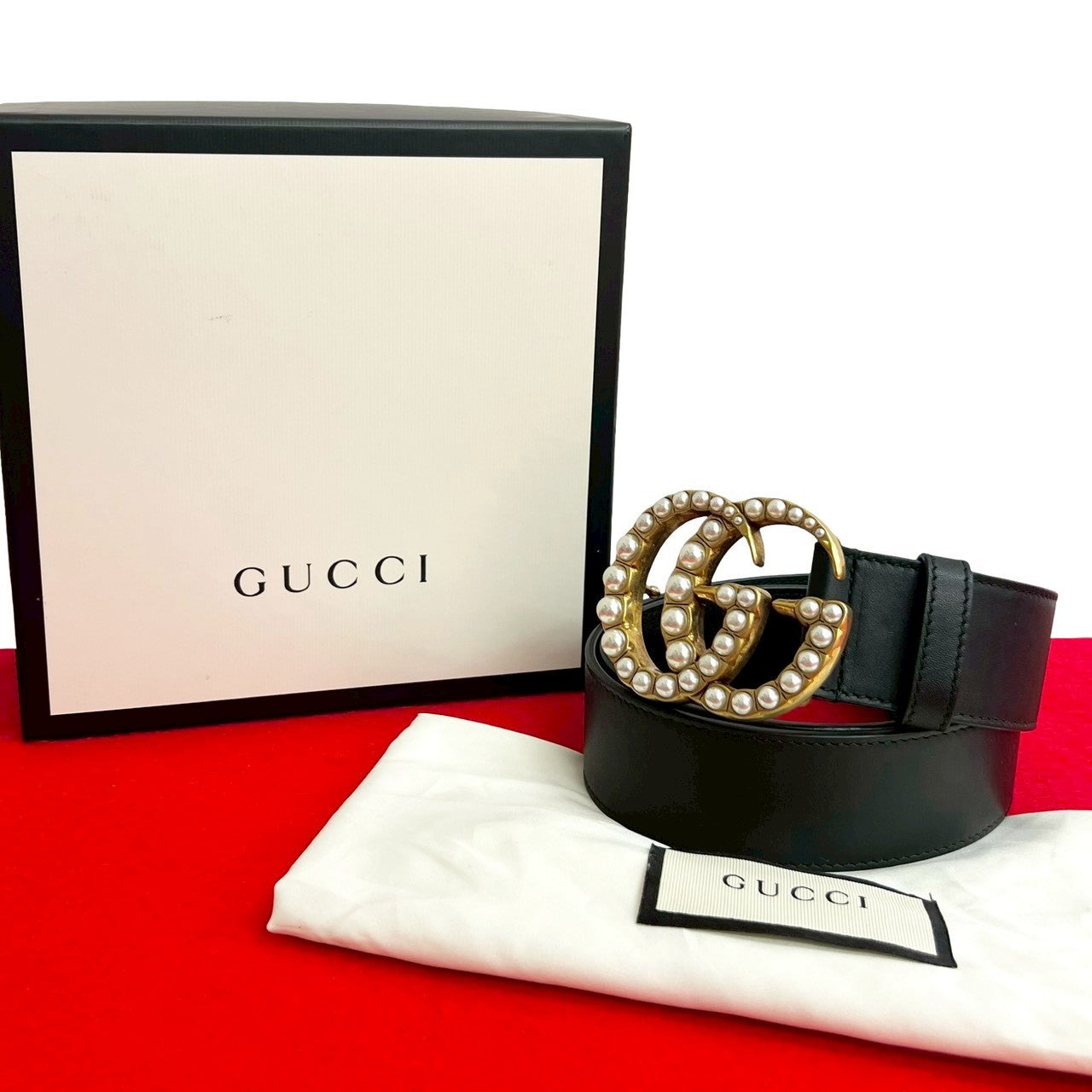 ⭐️極美品⭐️GUCCI ゴールドバックル　レザーベルト　希少デザイン GUCCI グッチ ベルト – Trip