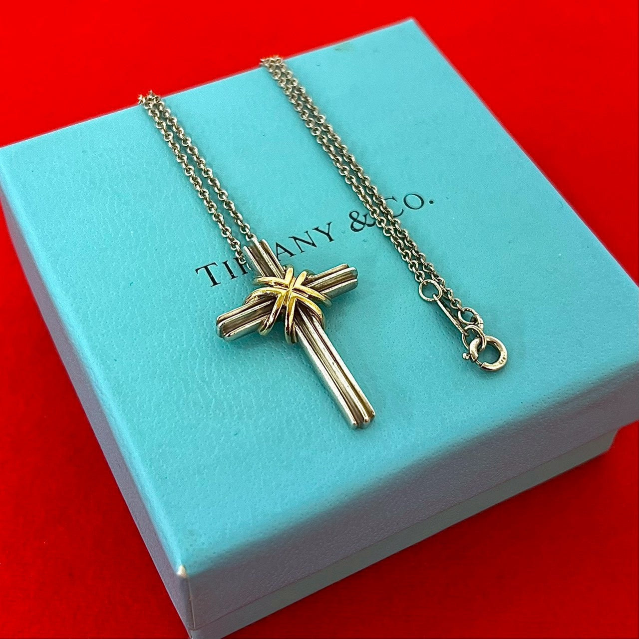 TIFFANY&Co. ティファニー シグネチャー クロス 750 K18 750YG
