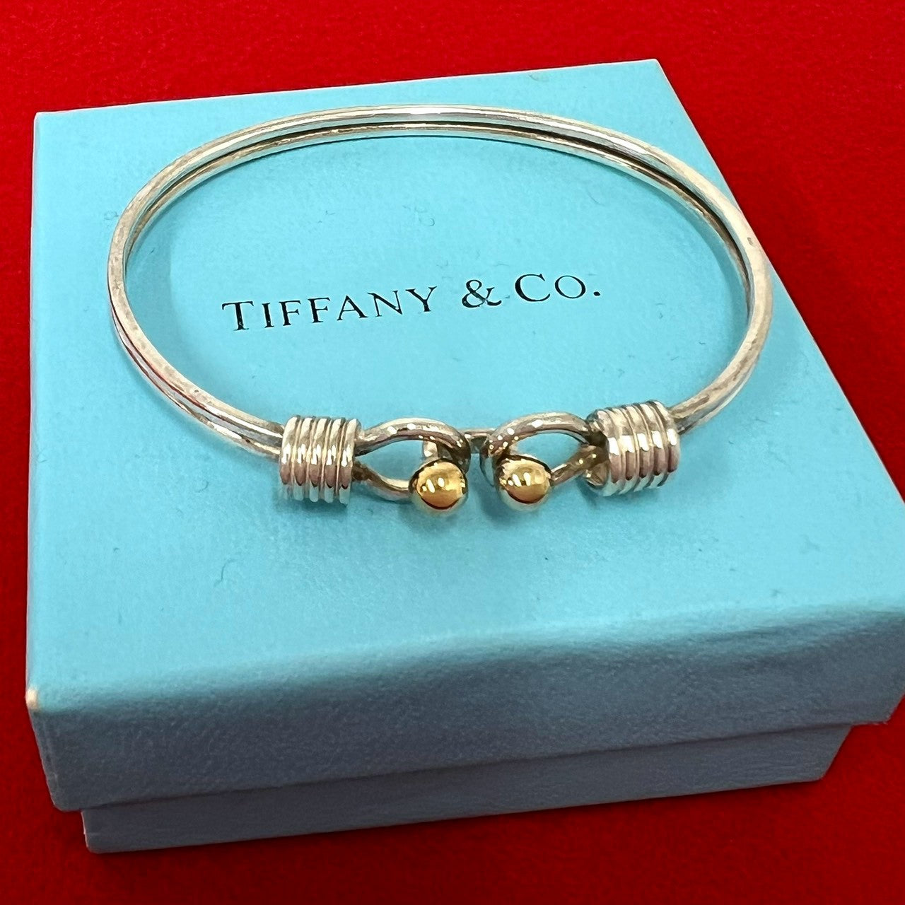 TIFFANY&Co. ティファニー (Vintage) ダブル フック バングル 925 K18