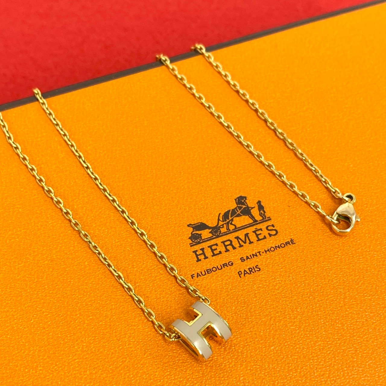 HERMES エルメス ミニ ポップアッシュ ネックレス ローズドラジェ – Trip