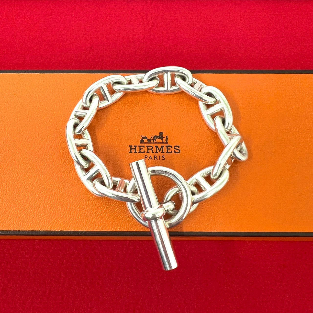 【超美品】 HERMES エルメス シェーヌダンクル GM 12コマ HERMES エルメス シェーヌダンクル GM 12コマ ブレスレット – Trip