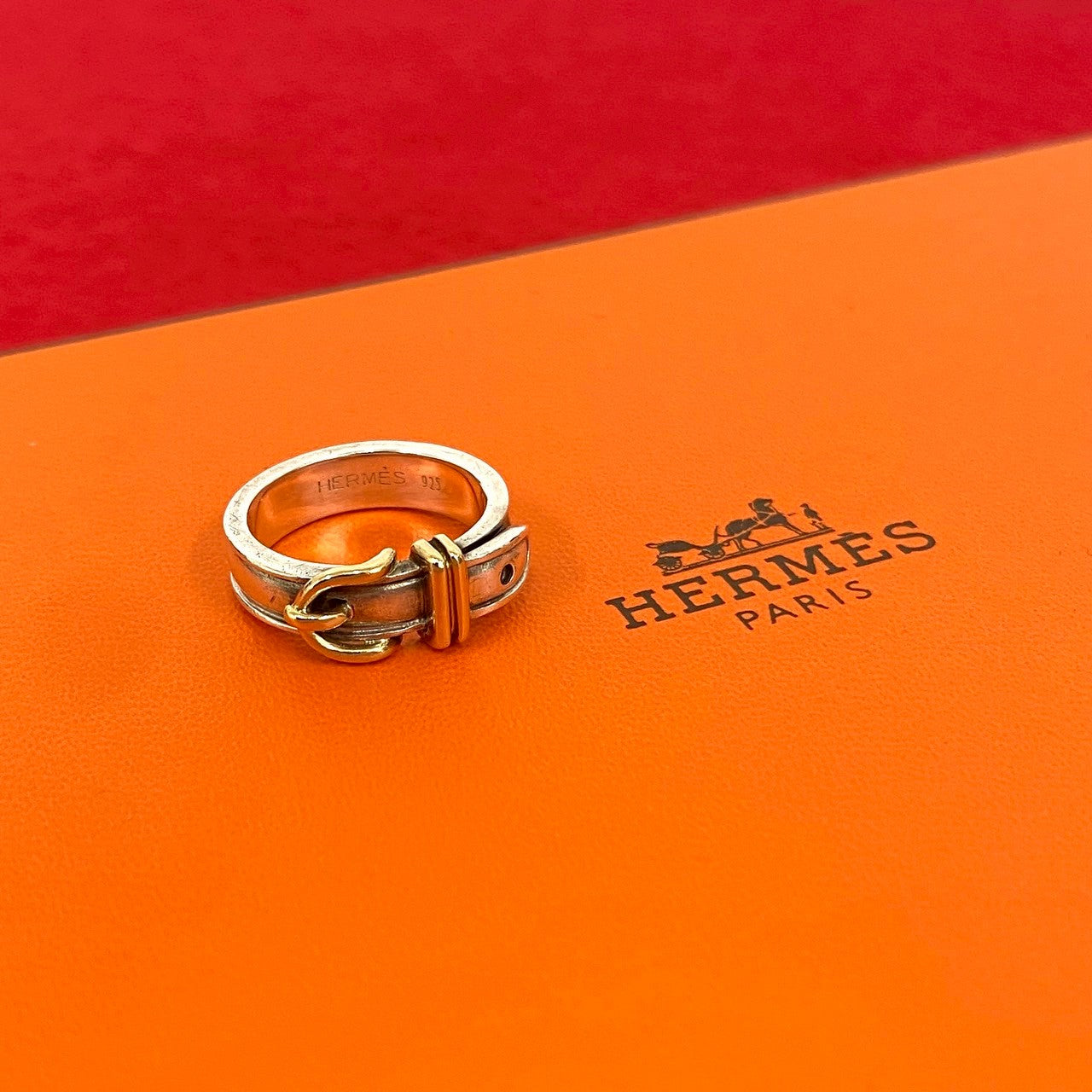 [最安値] HERMES サンチュール　コンビリング　ゴールド×シルバー 最安値] HERMES サンチュール コンビリング ゴールド×シルバー