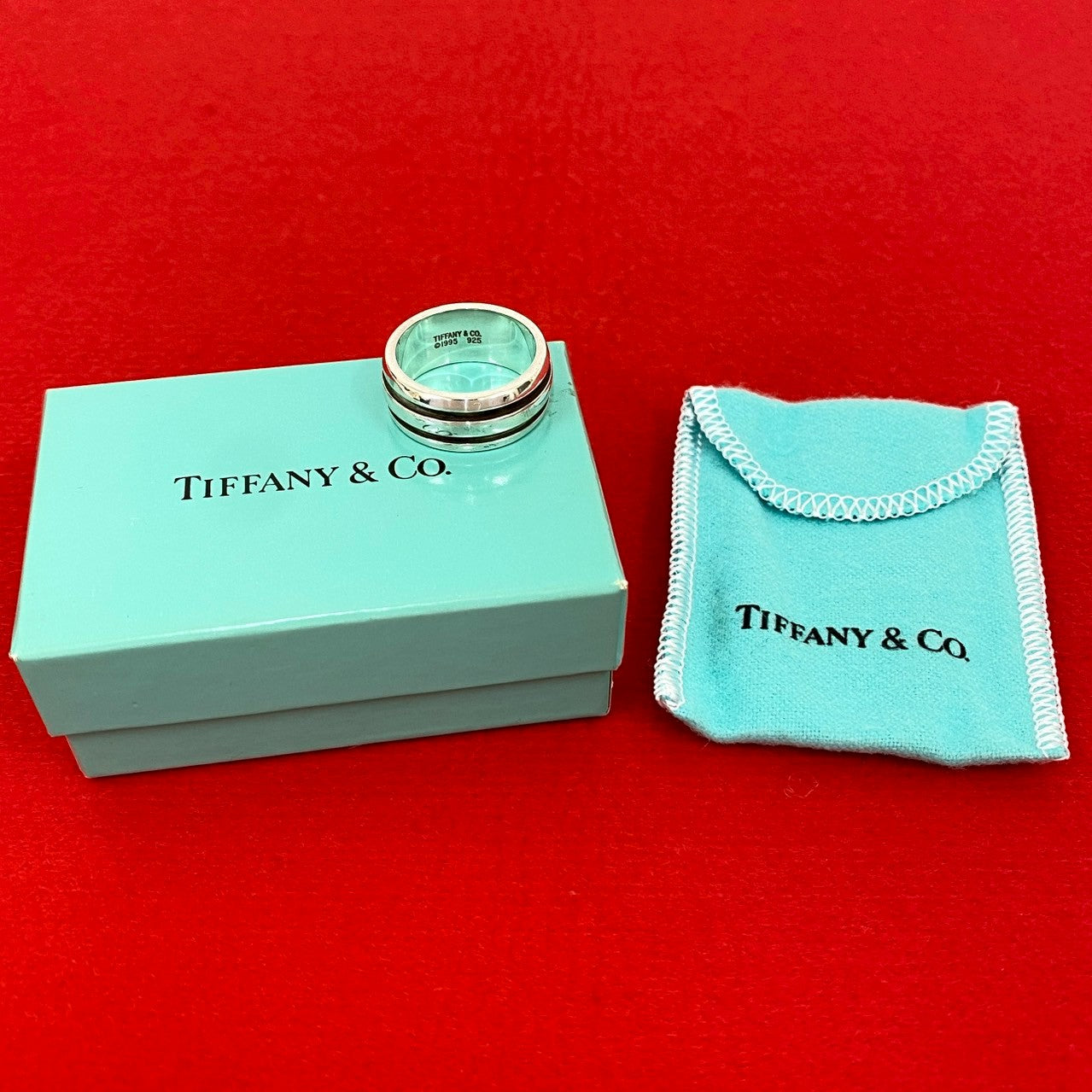 TIFFANY&Co. ティファニー アトラス グルーブド ダブルライン リング