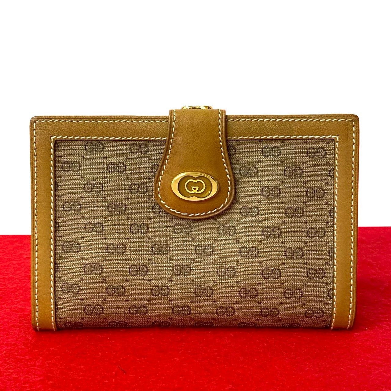 GUCCI グッチ (Vintage) マイクロGG ロゴ 柄 二つ折り財布 – Trip