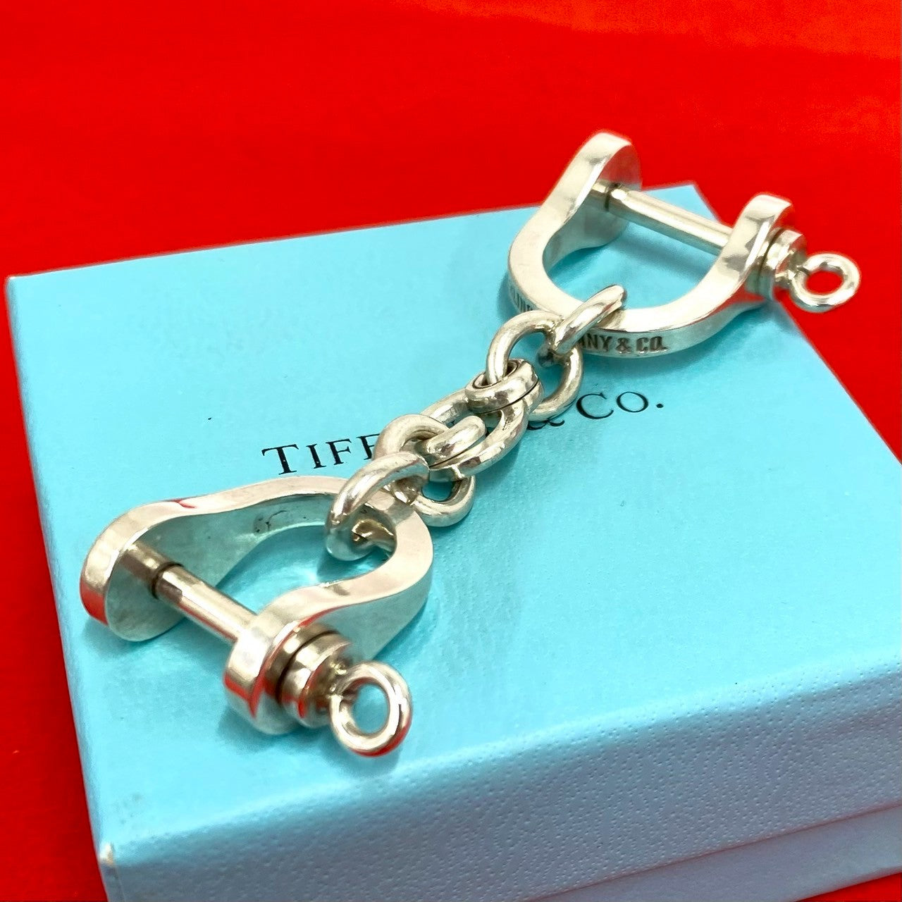 TIFFANY&Co. ティファニー (Vintage) ダブルシャックル キーホルダー