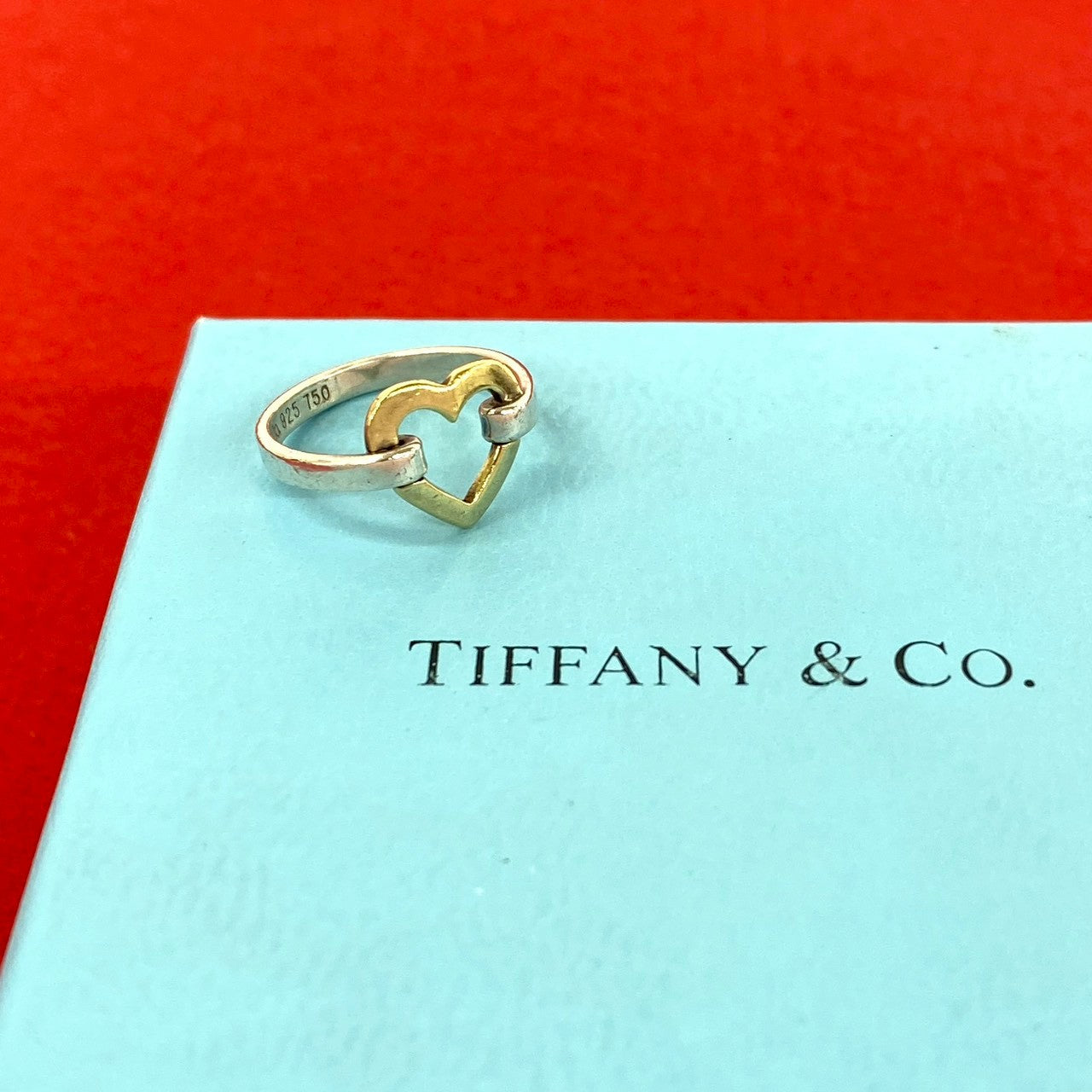 TIFFANY&Co. ティファニー (Vintage) オープンハート リング 925 K18