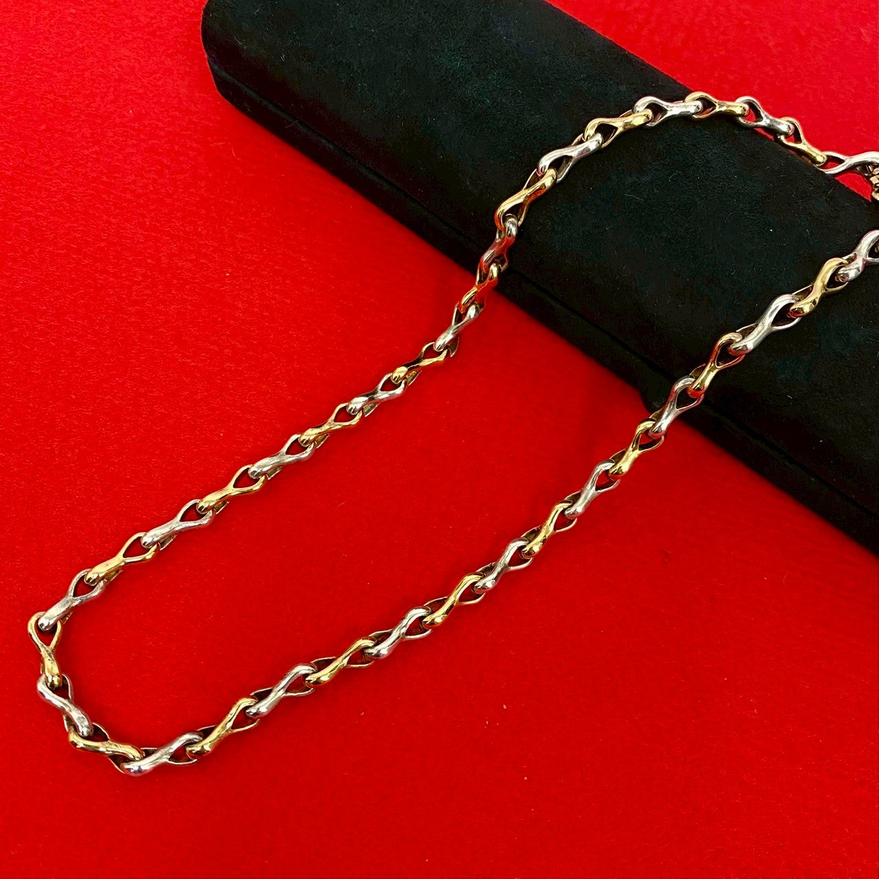 HERMES エルメス (Vintage) K18 シルバー800 コンビ ネックレス – Trip