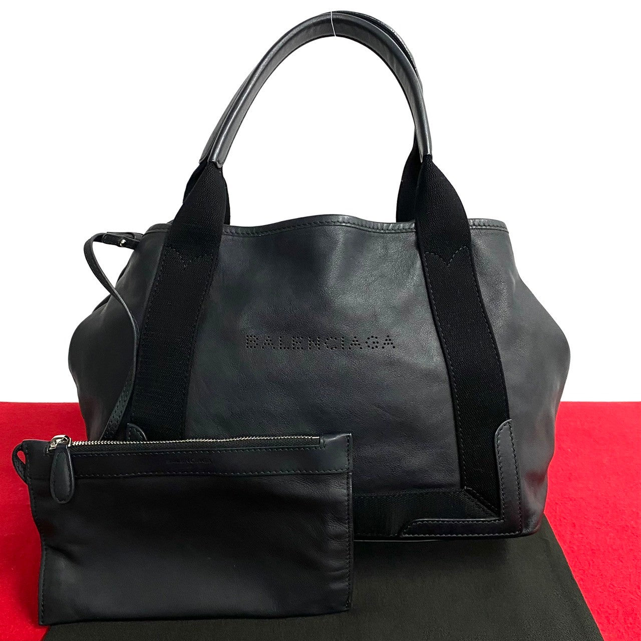 バレンシアガ　カバス　XS 正規品・送料無料】BALENCIAGA / NAVY CABAS XS TOTE Bag | BOLS