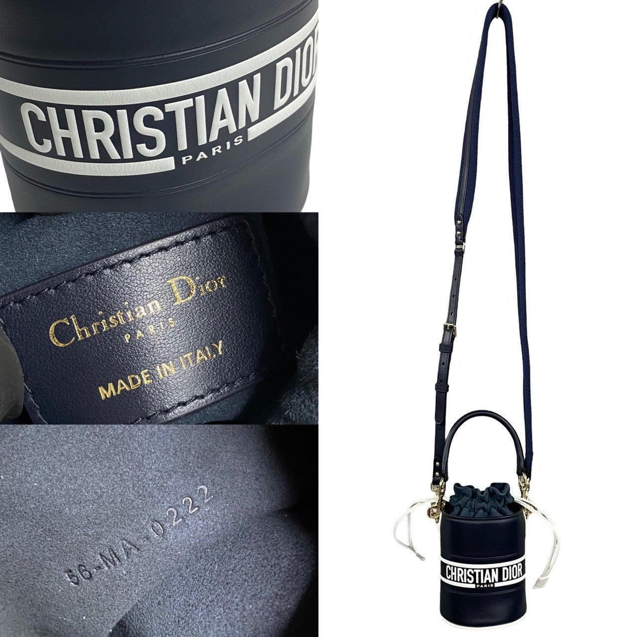Christian Dior / ヴァイブ/バケットバッグ/ハンドバッグ/レザー/NVY// Christian DIOR Vive Bucket – Trip