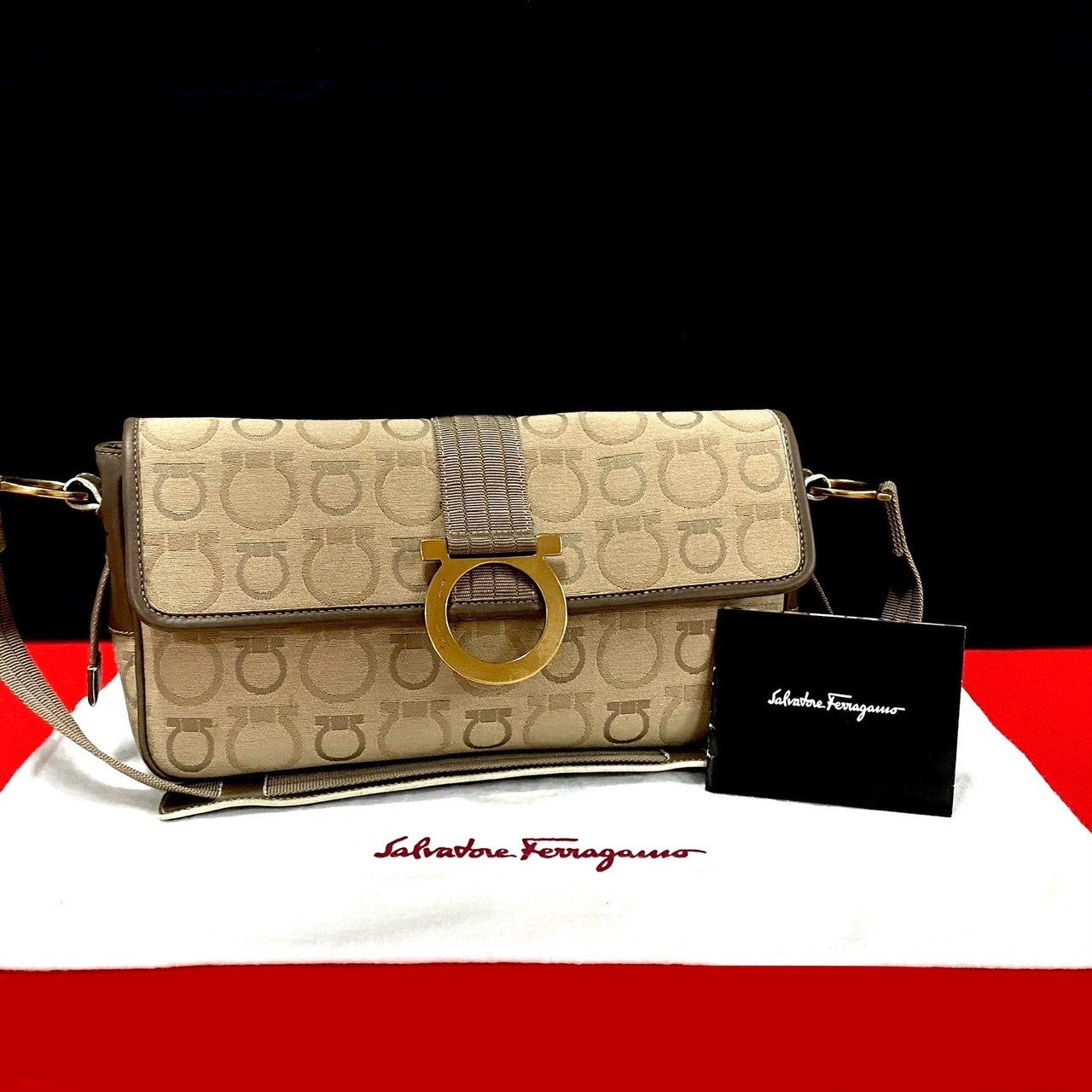 サルヴァトーレ フェラガモ Salvatore Ferragamo レザー ウエッジ パンプス 8.5 C 約 24.5cm ブラック スエード イタリア製 激カワ SALVATORE FERRAGAMO（サルヴァトーレ フェラガモ）