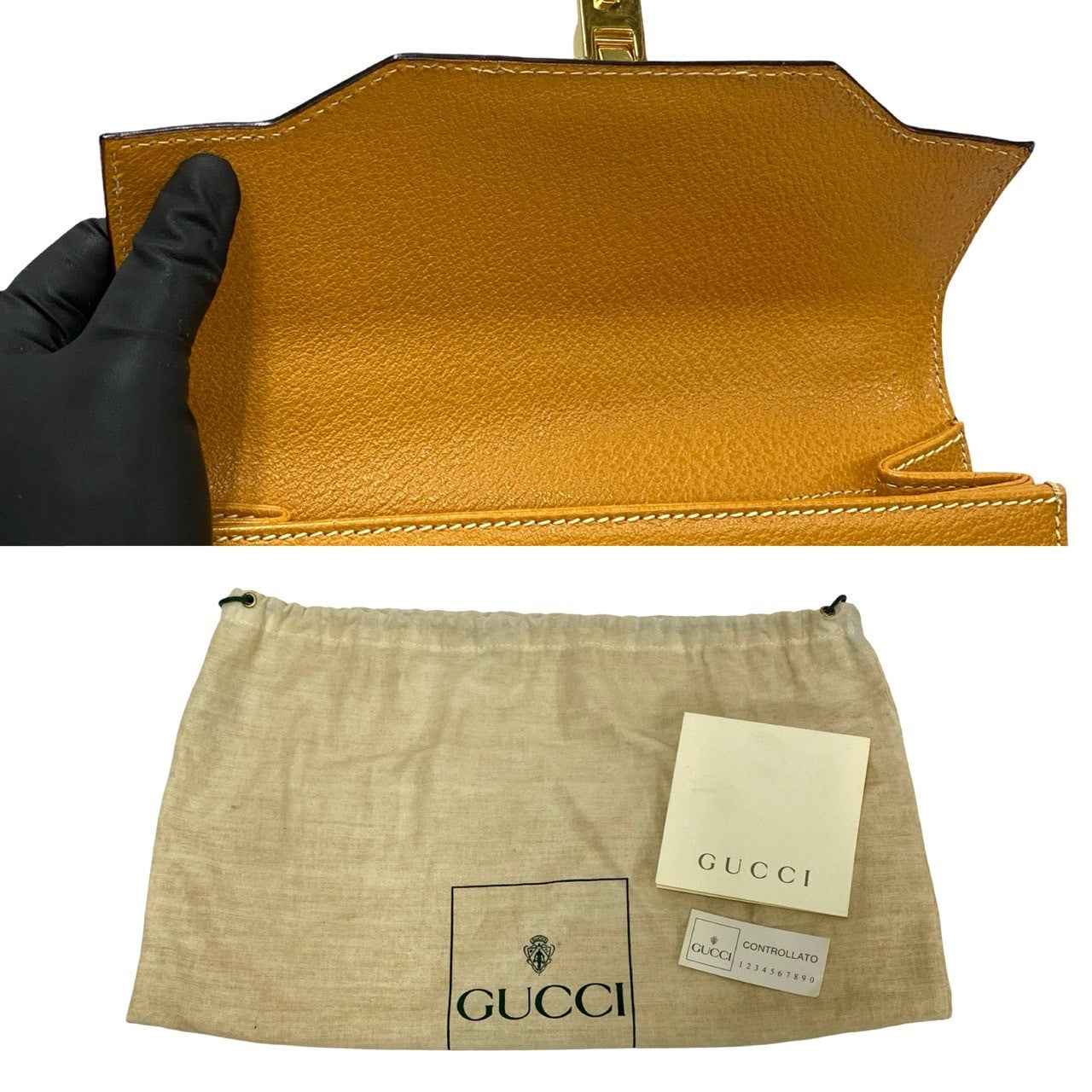 グッチ バッグ GUCCI レディロック ladyrock OLDヴィンテージ OLD Gucci 「レディロック」ウッドトップハンドバッグ（赤/猪革
