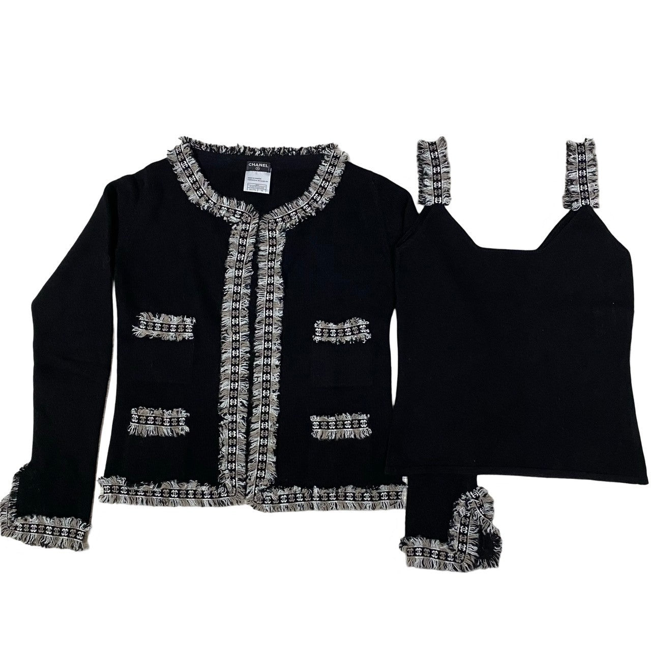 CHANEL Vintage ココマーク トリム アンサンブル ツインニット – Trip