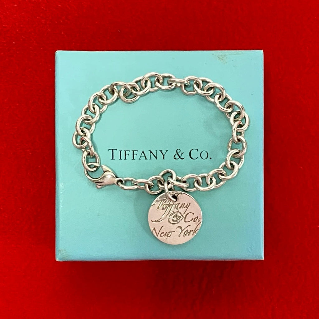 Tiffany & Co. ティファニー シルバー925 ノーツブレスレット TIFFANY&Co. ノーツ プレート ブレスレット SV925 シルバー チェーン約