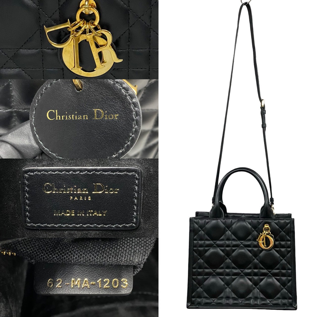 ディオール マクロカナージュ ブックトート ミディアム トートバッグ ショルダーバッグ 2WAY ブラック レザー レディース Dior 【中古】 Christian Dior ブックトート マクロカナージュ – Trip