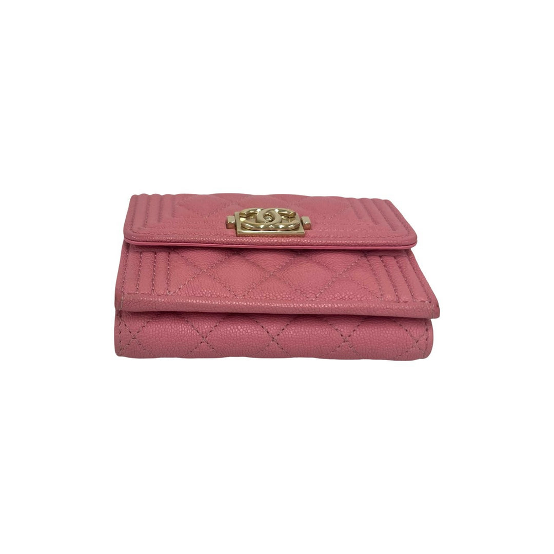 Tri-fold wallet Chanel Boy Chanel