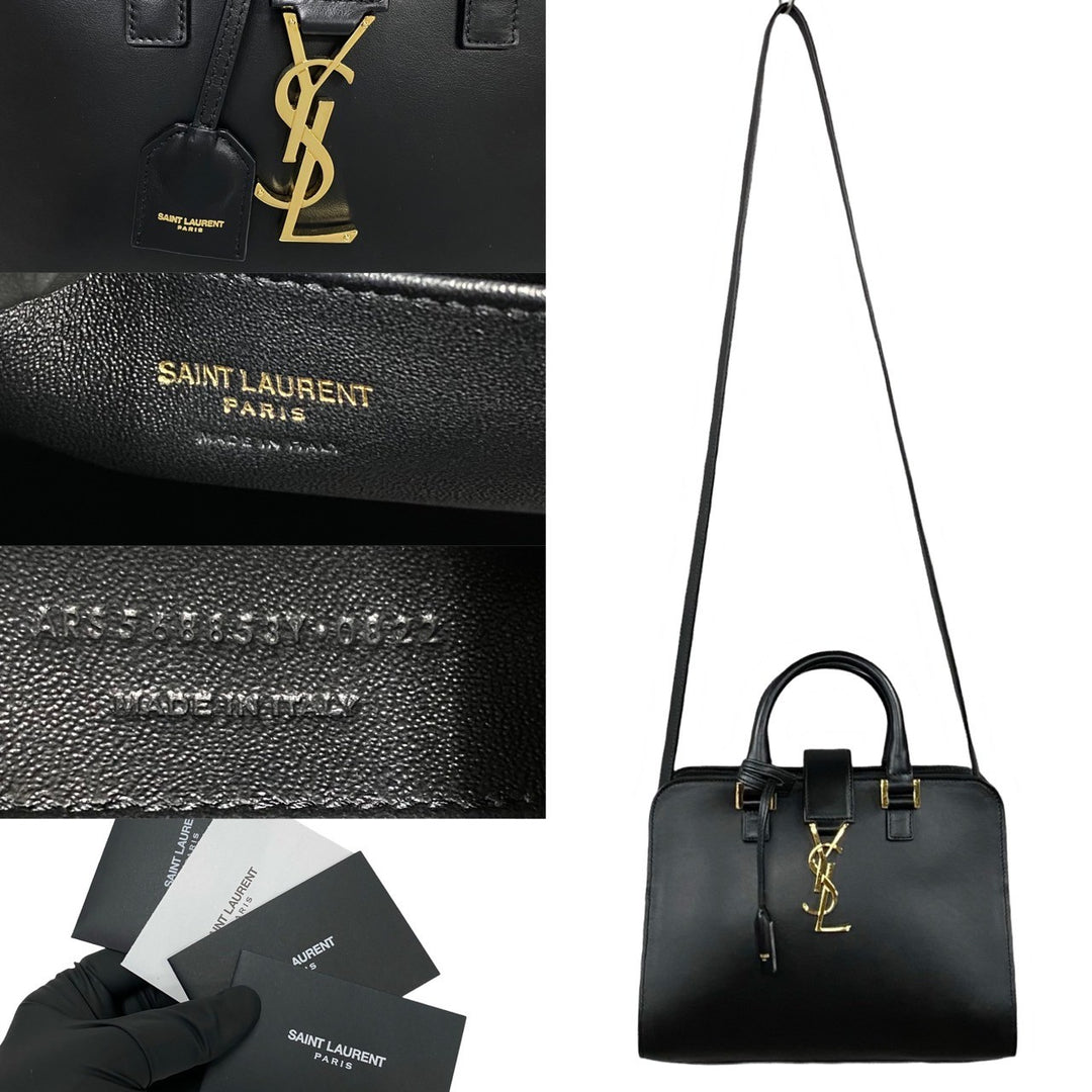 極美品】SAINT LAURENT まもる PARIS ベイビーカバス ハンドバッグ 