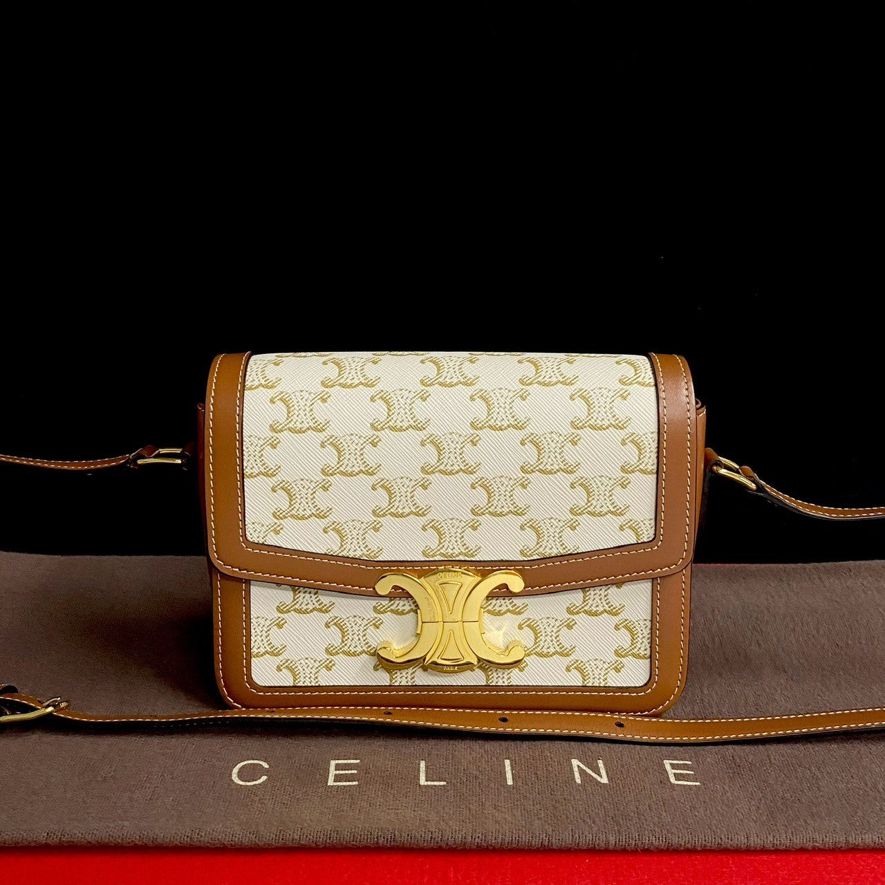 CELINE トリオンフ　ティーン　美品 TRIOMPHE 【セール！】 CELINE セリーヌ ティーン トリオンフ