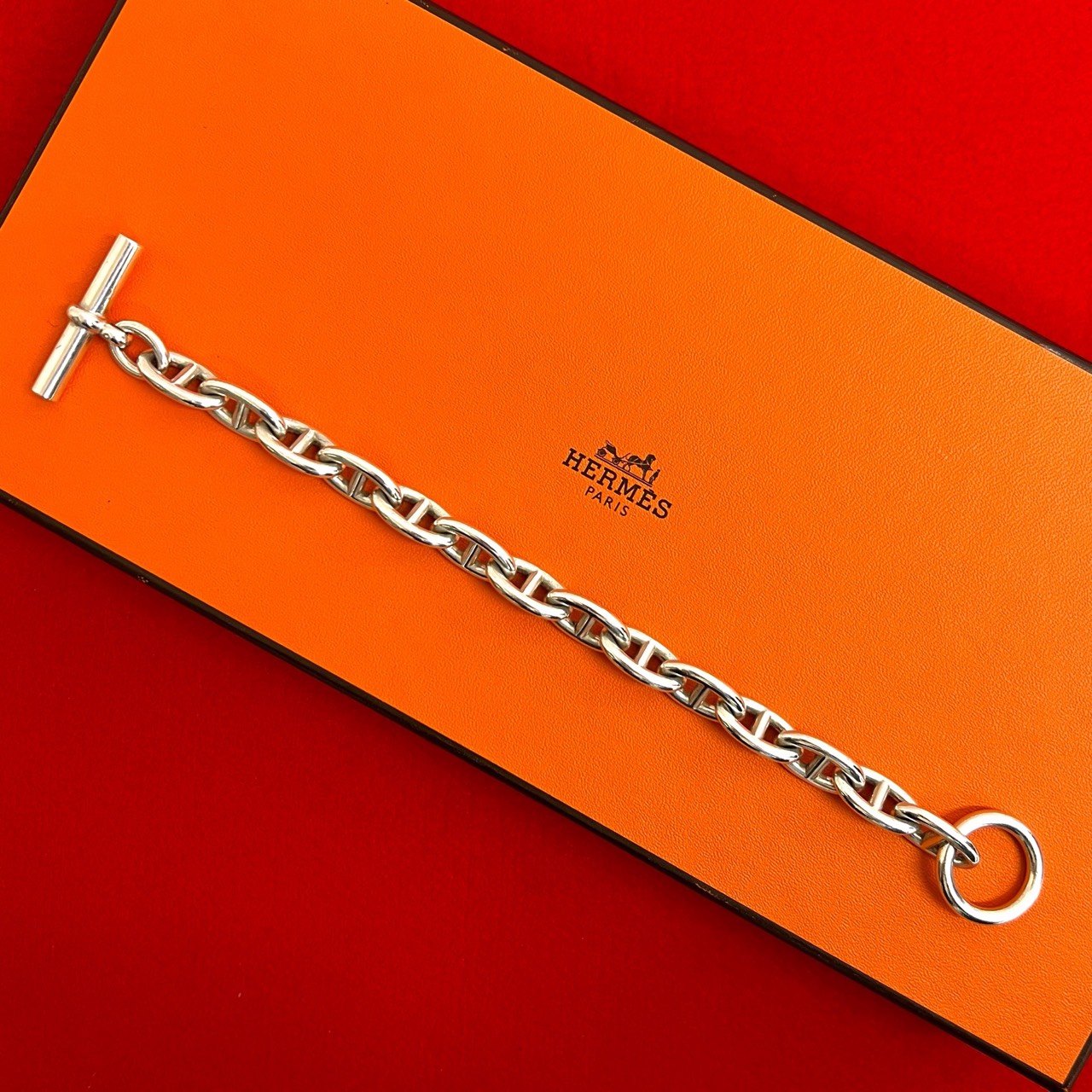 HERMES シェーヌダンクル GM14コマ エルメス 2024.09購入 HERMES エルメス シェーヌダンクル GM 14コマ ブレスレット – Trip