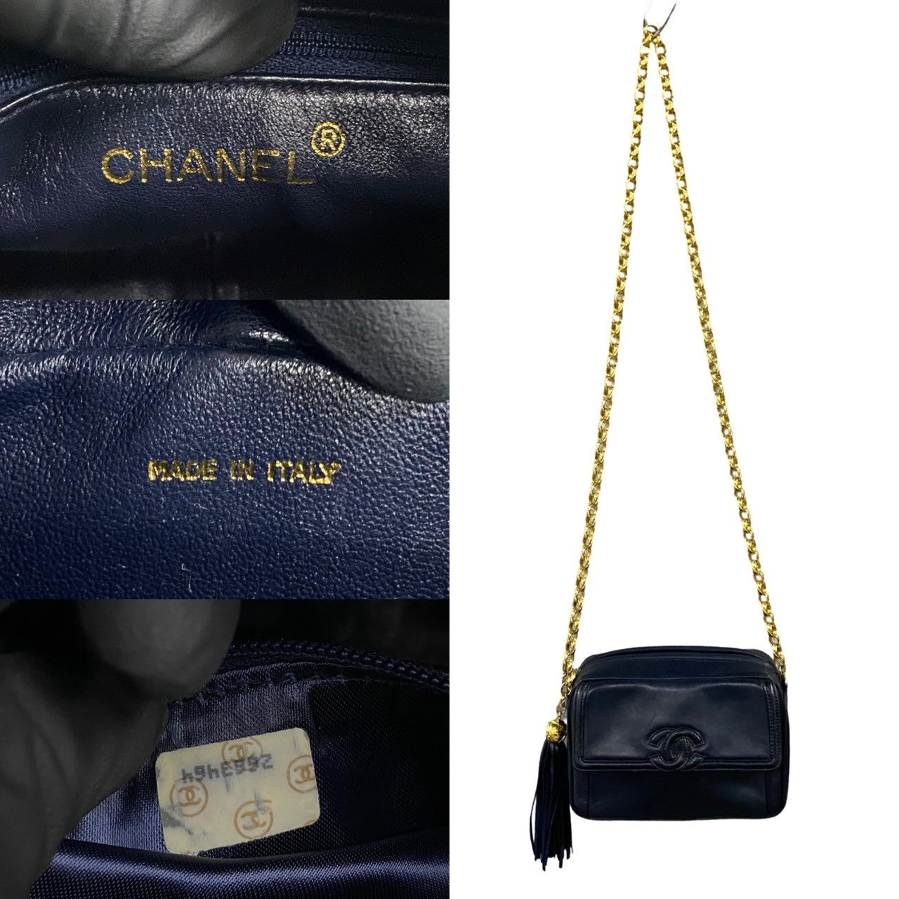 CHANEL ネイビー Vネック CHANEL ネイビー Vネック