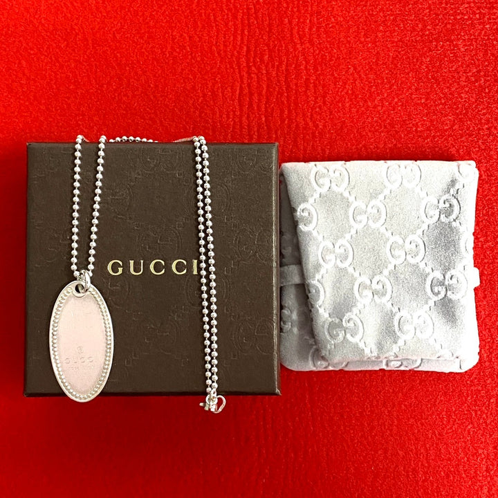 ネックレス グッチ オーバル タグ ネックレス