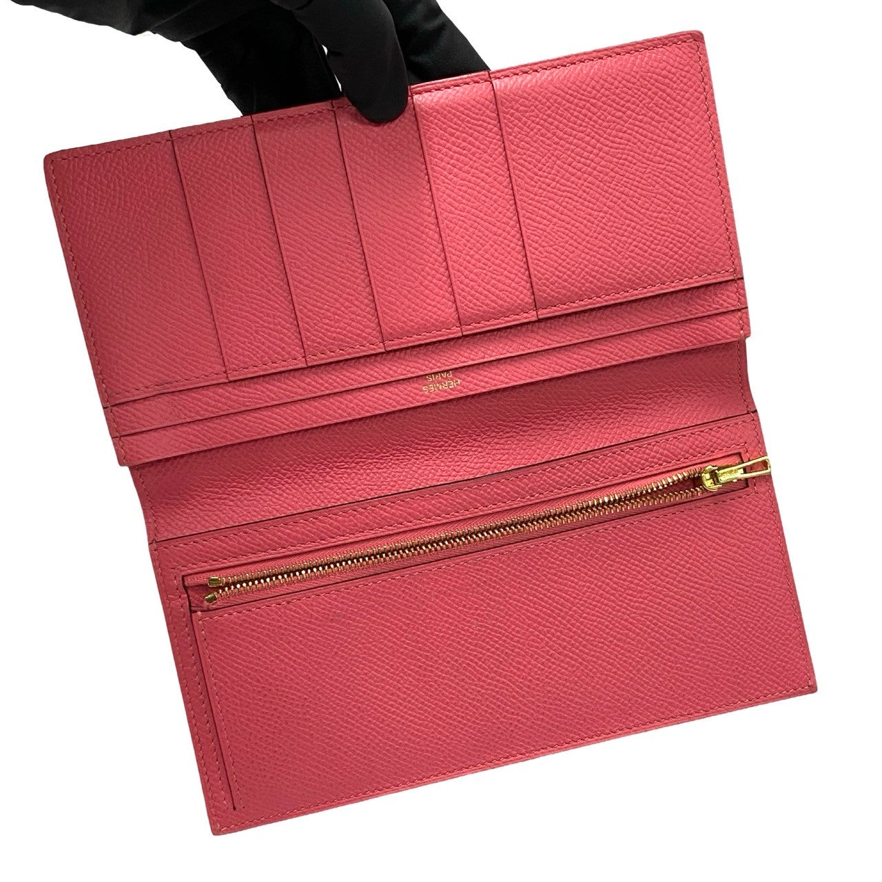 【美品】 HERMES エルメス ベアンスフレ マチ付 正規品 エルメス ベアンスフレ ブラック ヴォーエプソン シルバー金具