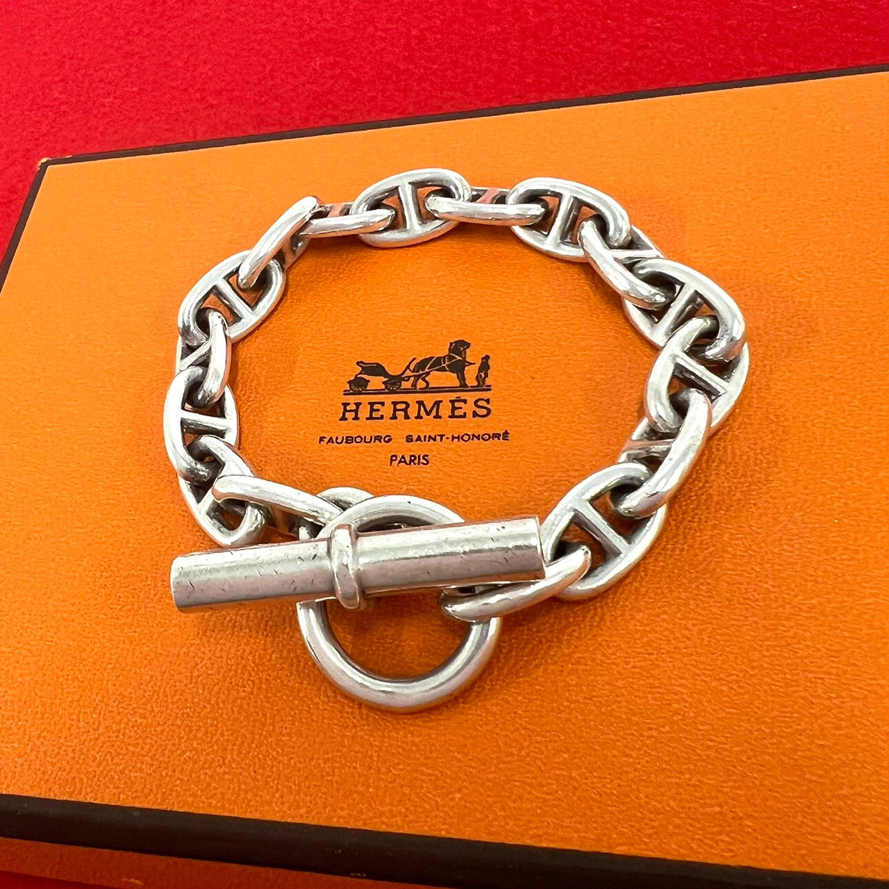 HERMES エルメス (Vintage) シェーヌダンクル MM 16コマ ブレスレット
