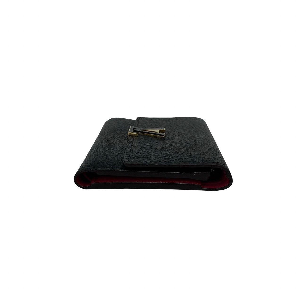 ルイヴィトン ポルトフォイユ カプシーヌ コンパクト 三つ折り財布 ピンク 黒 LOUIS VUITTON ルイヴィトン ポルトフォイユ カプシーヌ コンパクト 三