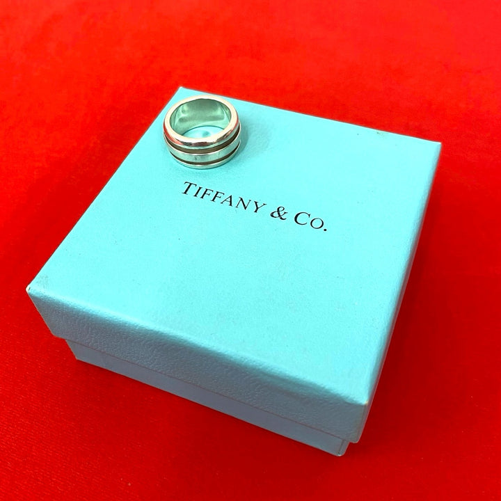 Rings Tiffany Grooved Double Line Ring