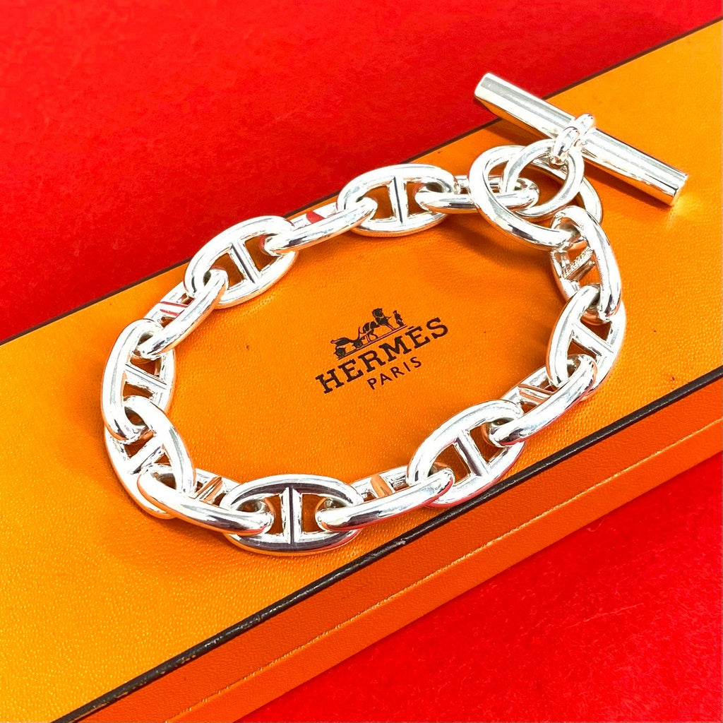 HERMES エルメス シェーヌダンクル GM 14コマ ブレスレット – Trip
