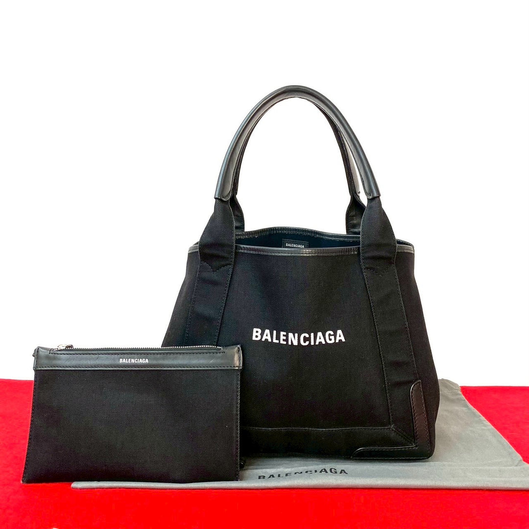 BALENCIAGA バレンシアガ ネイビーカバス S トートバッグ – Trip
