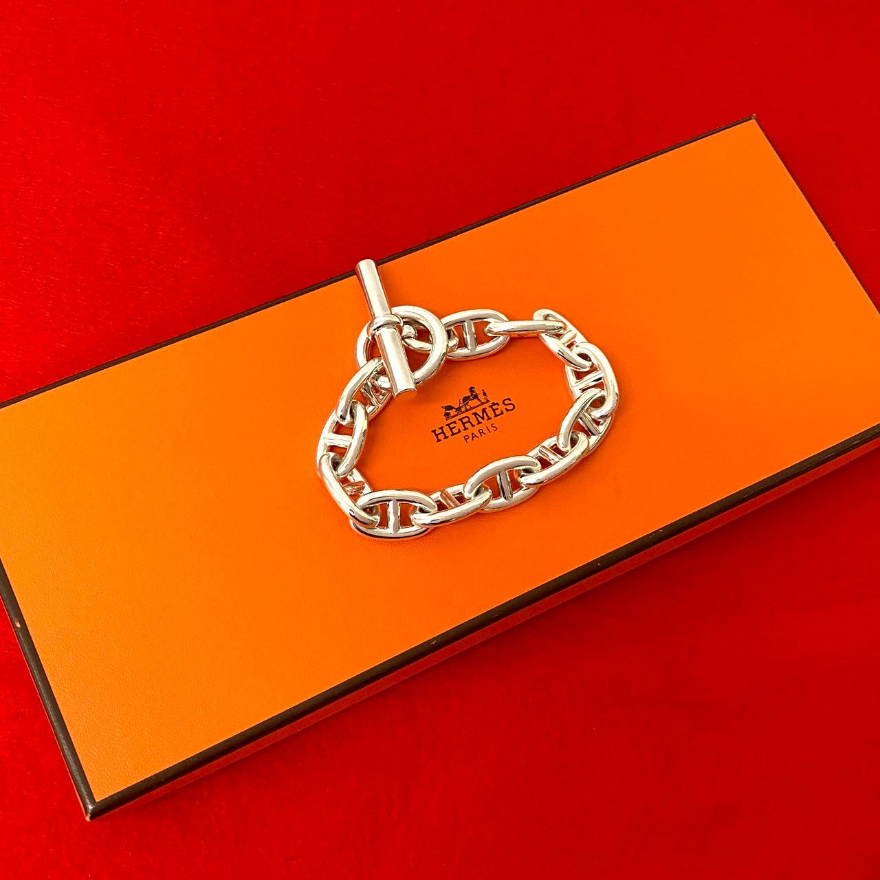 HERMES エルメス シェーヌダンクル TGM 12コマ ブレスレット – Trip