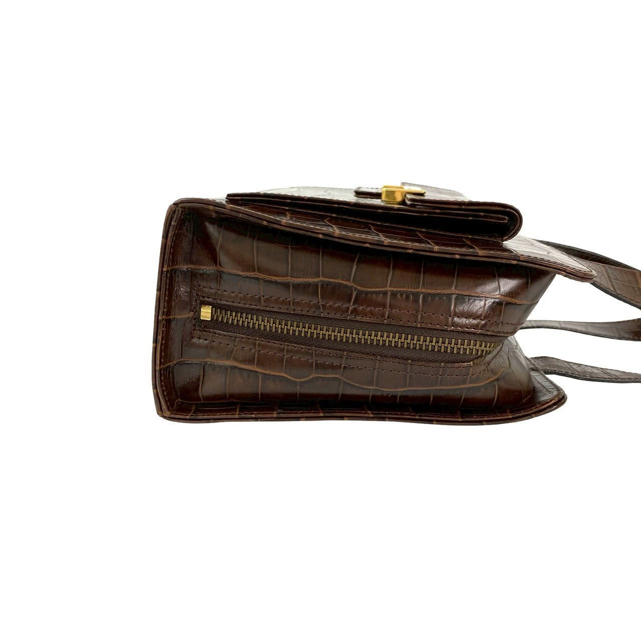 Yves Saint Laurent ブラウンレザー ハンドバッグ Yves Saint Laurent（イヴ・サンローラン） サンローラン バッグ