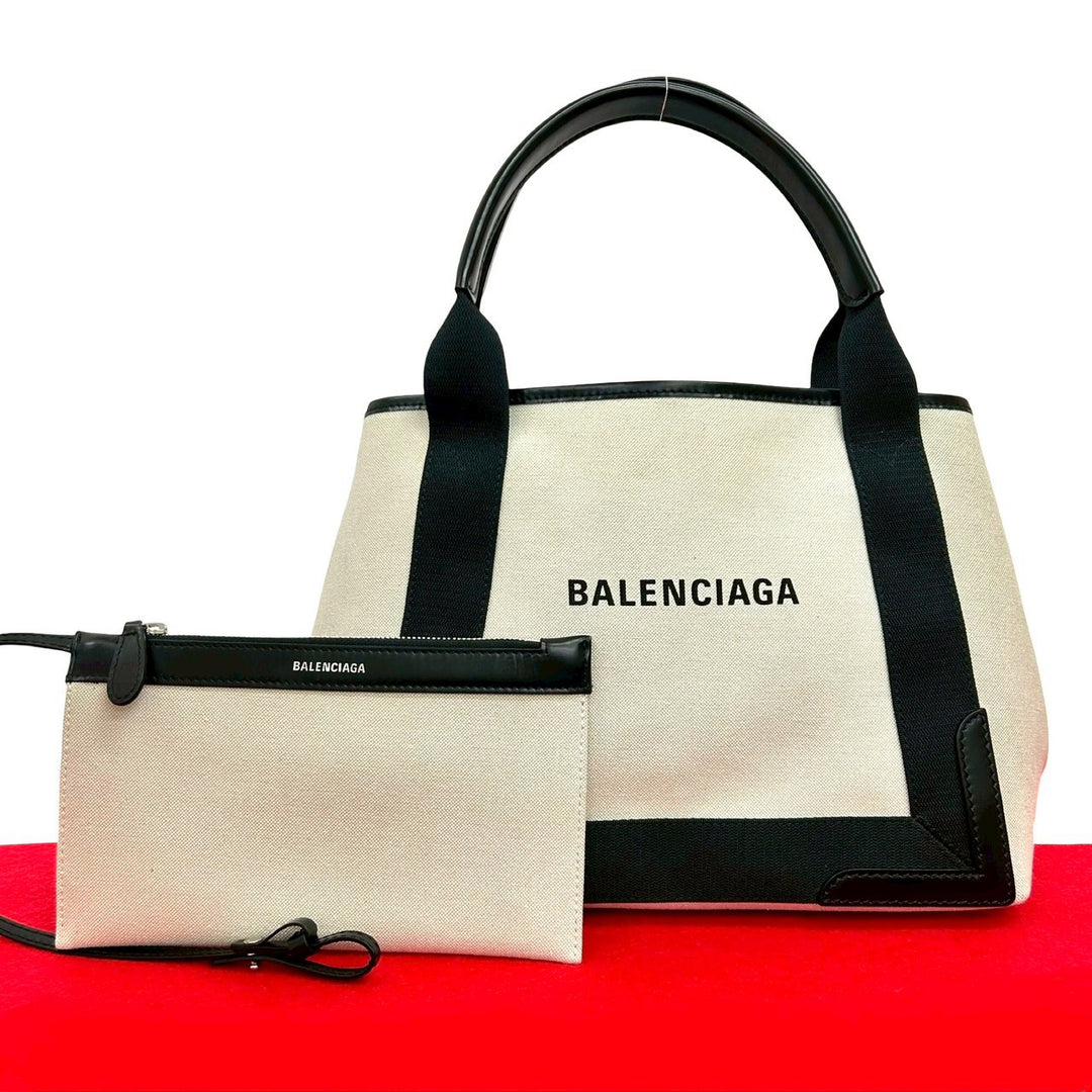 Tote bag Balenciaga navy cabas S