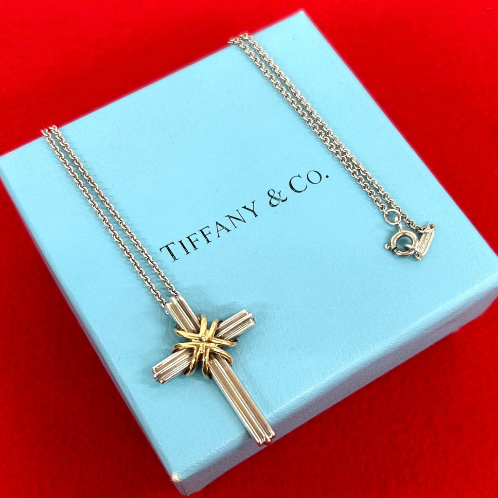 ちゅんちゃん！TIFFANY&CO☆シグネチャークロスネックレス TIFFANY&Co. ティファニー (Vintage) シグネチャー クロス ネックレス