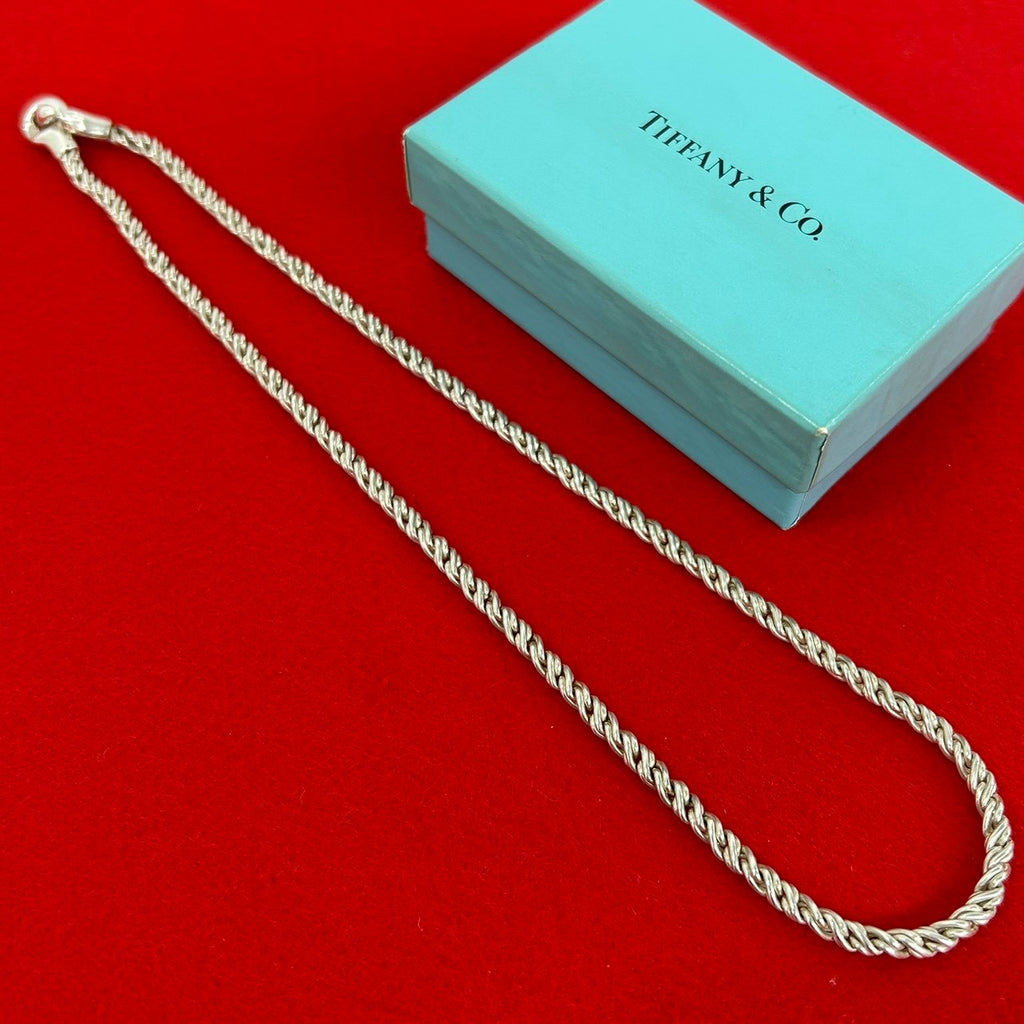 Tiffany ティファニー　60cm 4mm ツイスト　ロープ　ネックレス TIFFANY&Co. ティファニー (Vintage) ツイストロープ ネックレス – Trip