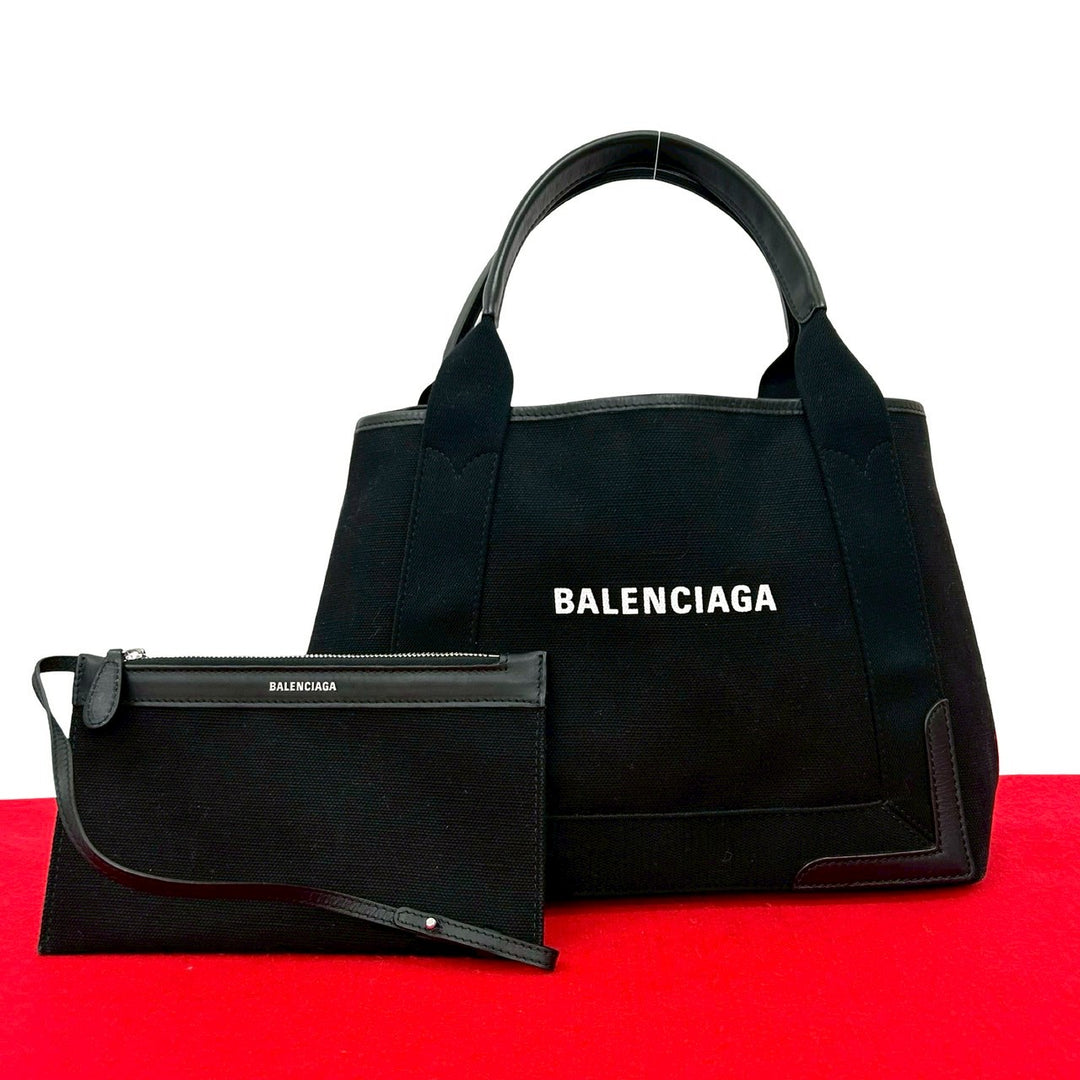 BALENCIAGA バレンシアガ ネイビー カバス ハンドバッグ – Trip
