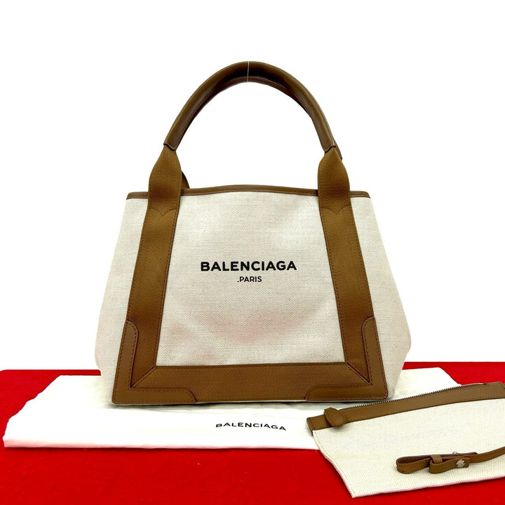 Handbag Balenciaga Navy Cabas S