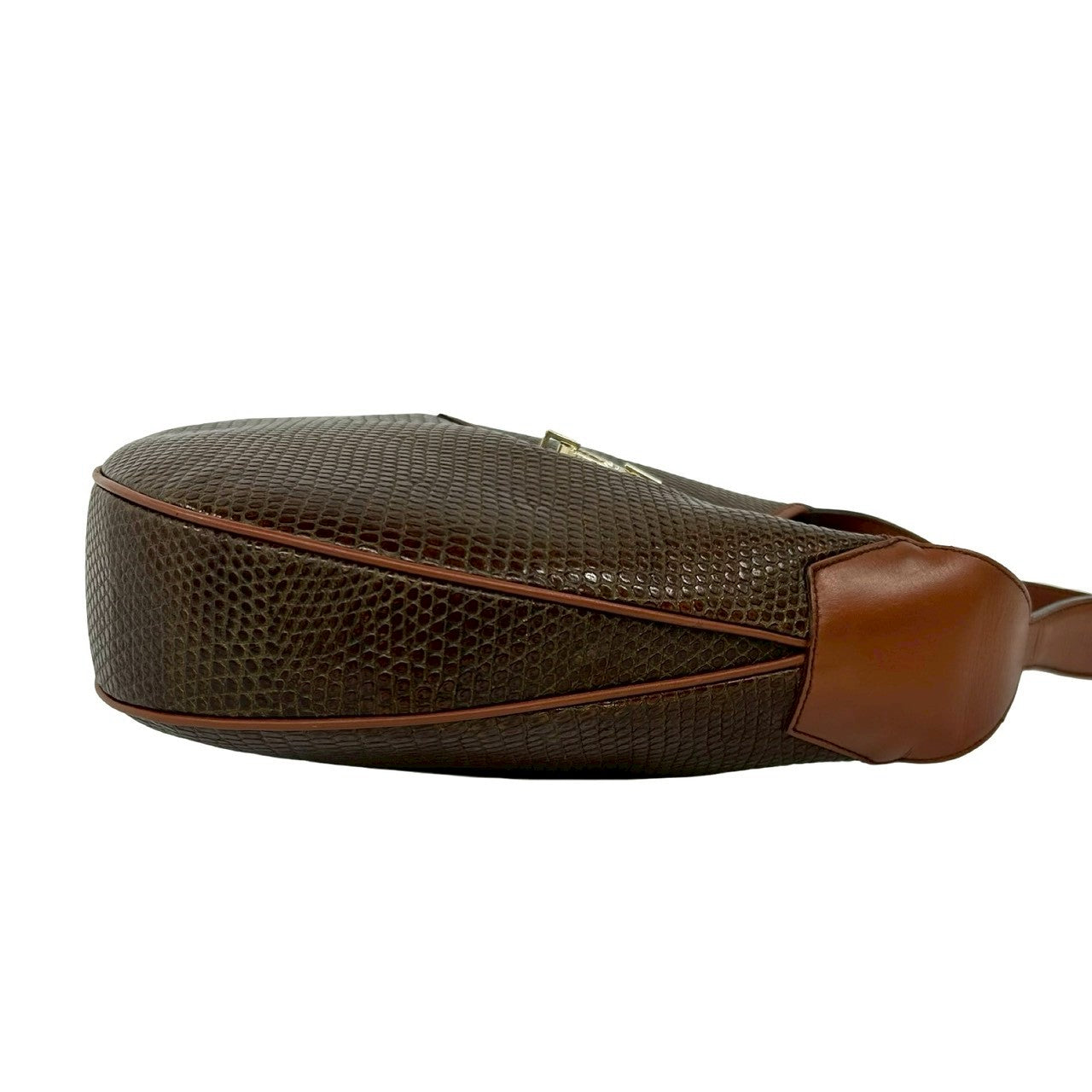 フェラガモ　ダークブラウン クロコダイル風 ショルダーバッグ 中古・古着通販】Salvatore Ferragamo (サルヴァトーレ フェラガモ