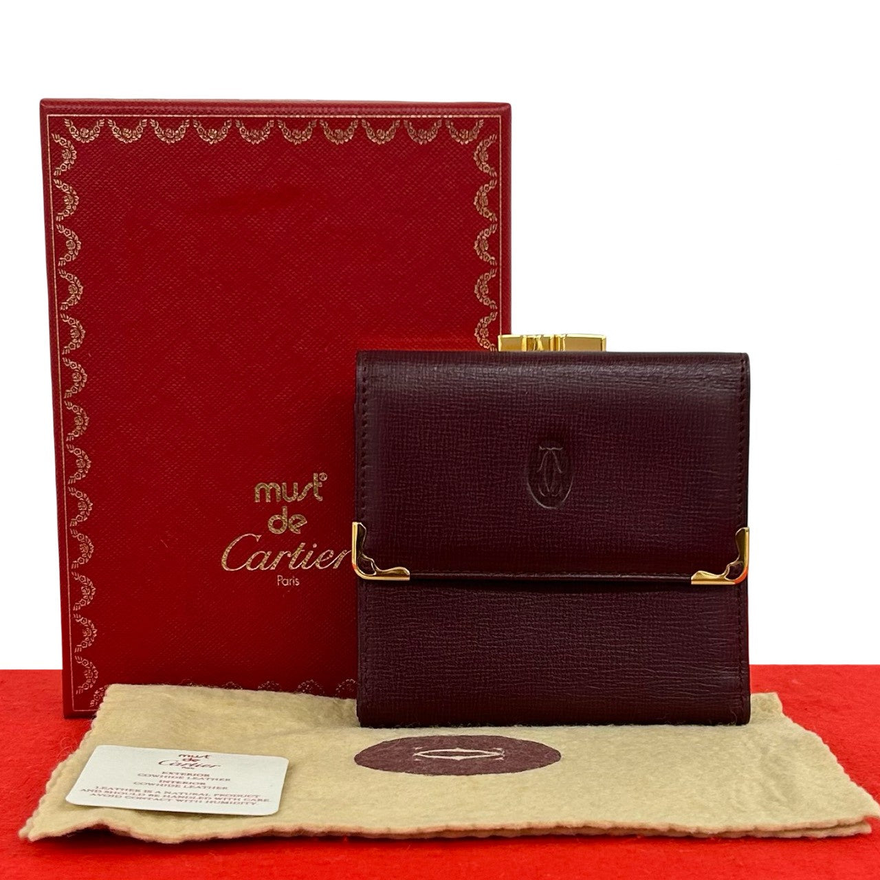 ビンテージ　カルティエ 三つ折り財布 CARTIER カルティエ (Vintage) 三つ折り財布 – Trip