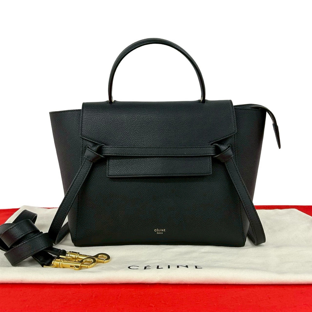 ベルちゃん様　CELINE セリーヌ　ベルトバック　ピコ　ブラック CELINE セリーヌ ベルトバッグ マイクロ ショルダーバッグ – Trip