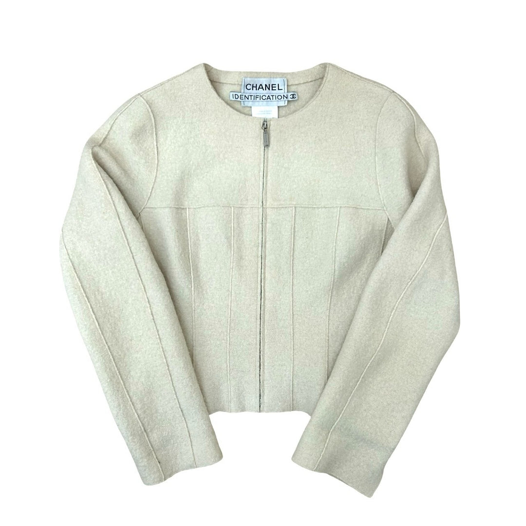 collarless jacket chanel