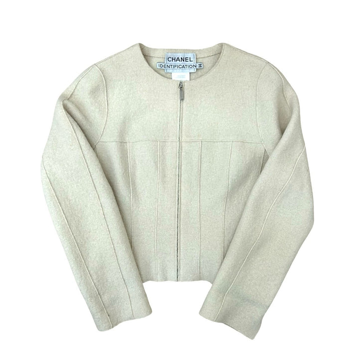 collarless jacket chanel