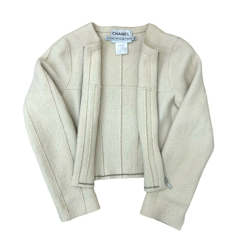 collarless jacket chanel